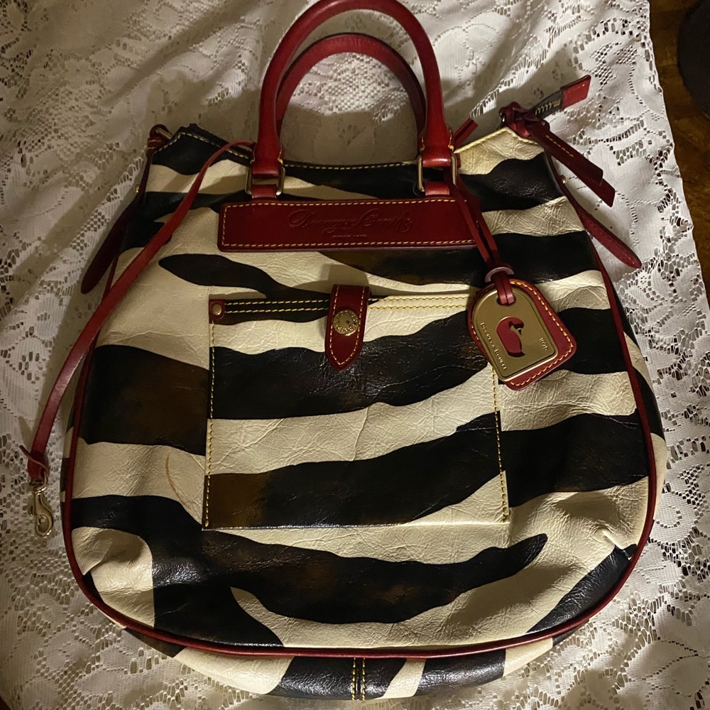 COPY - Dooney and Bourke   Juliette Zebra Print Satchell